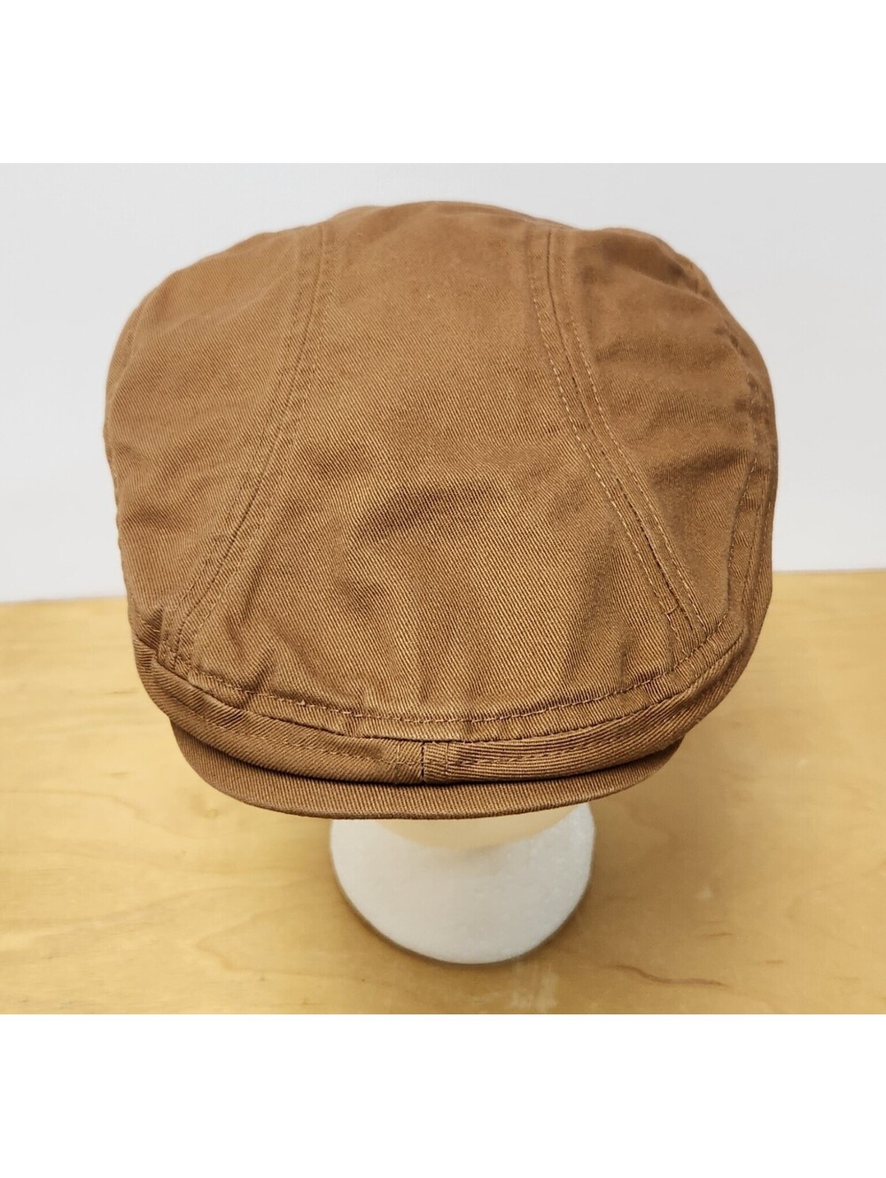 Botvela Men's Cotton Twill Newsboy Flat Cap Size Large Brown Ivy Driving Hat